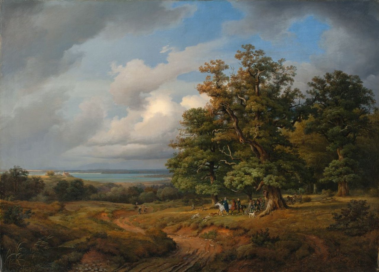 Catalog image of Jagdgesellschaft an einem bayrischen See. 1838