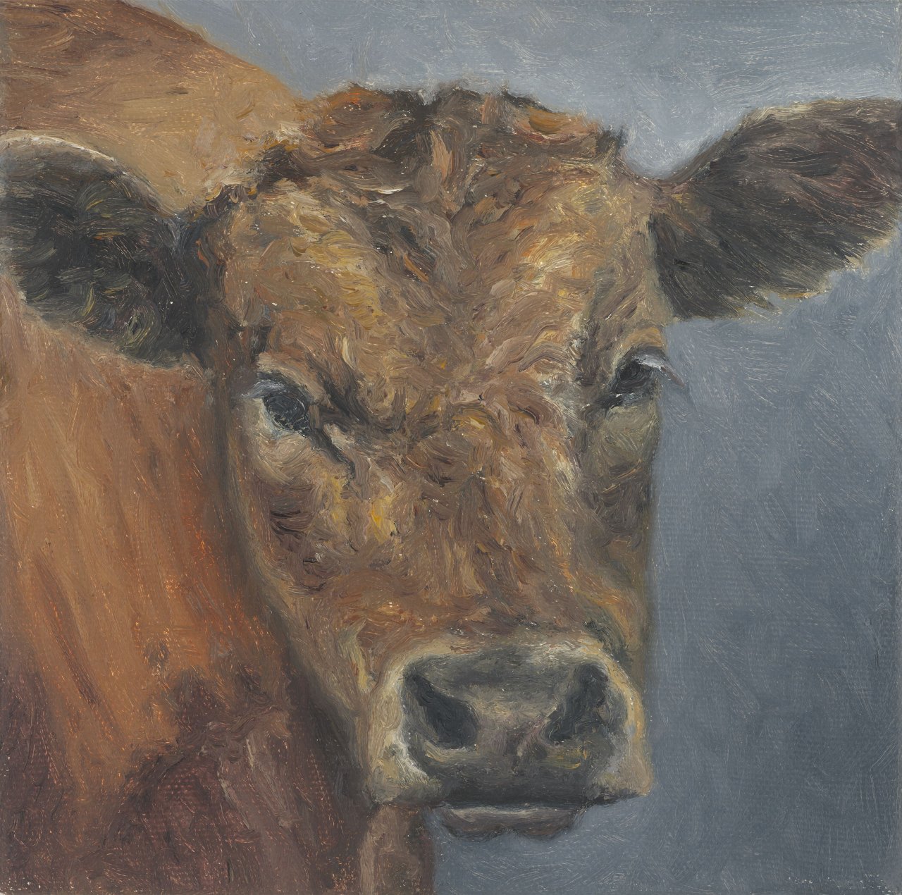 This picture shows the following artwork: Karin Kneffel. Untitled (Cow). 1992.