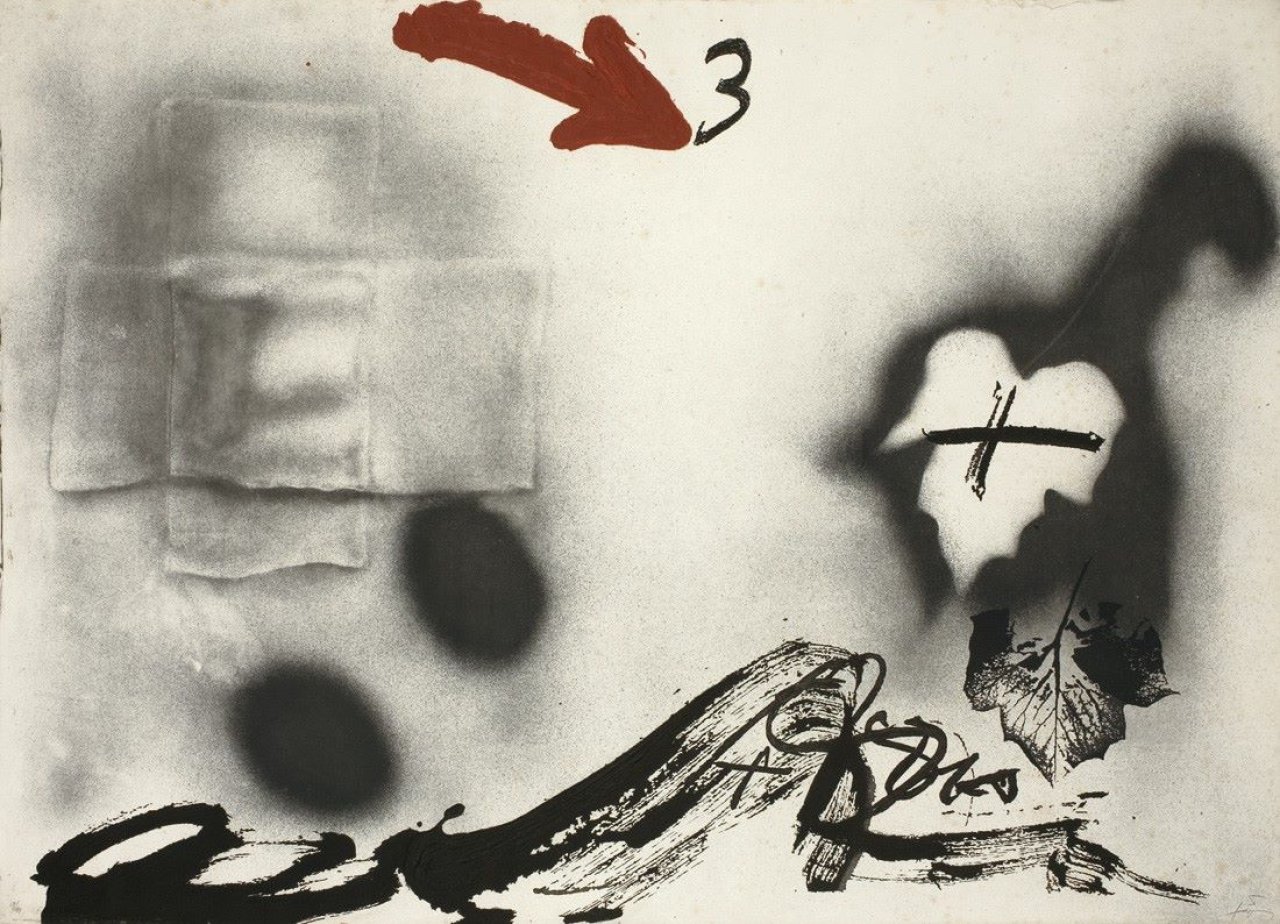 Auf diesem Bild ist das folgende Kunstwerk zu sehen: Antoni Tàpies. Ohne Titel. Nach 1986.