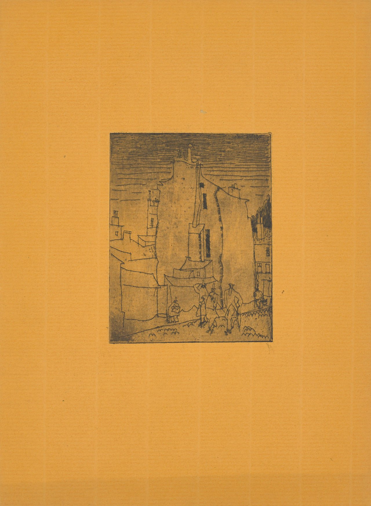 Auf diesem Bild ist das folgende Kunstwerk zu sehen: Lyonel Feininger. „Straße in Bourg la Reine“. 1911.