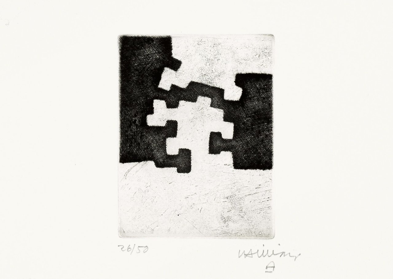 Auf diesem Bild ist das folgende Kunstwerk zu sehen: Eduardo Chillida. „Homenaje a Heidegger“. 1981.