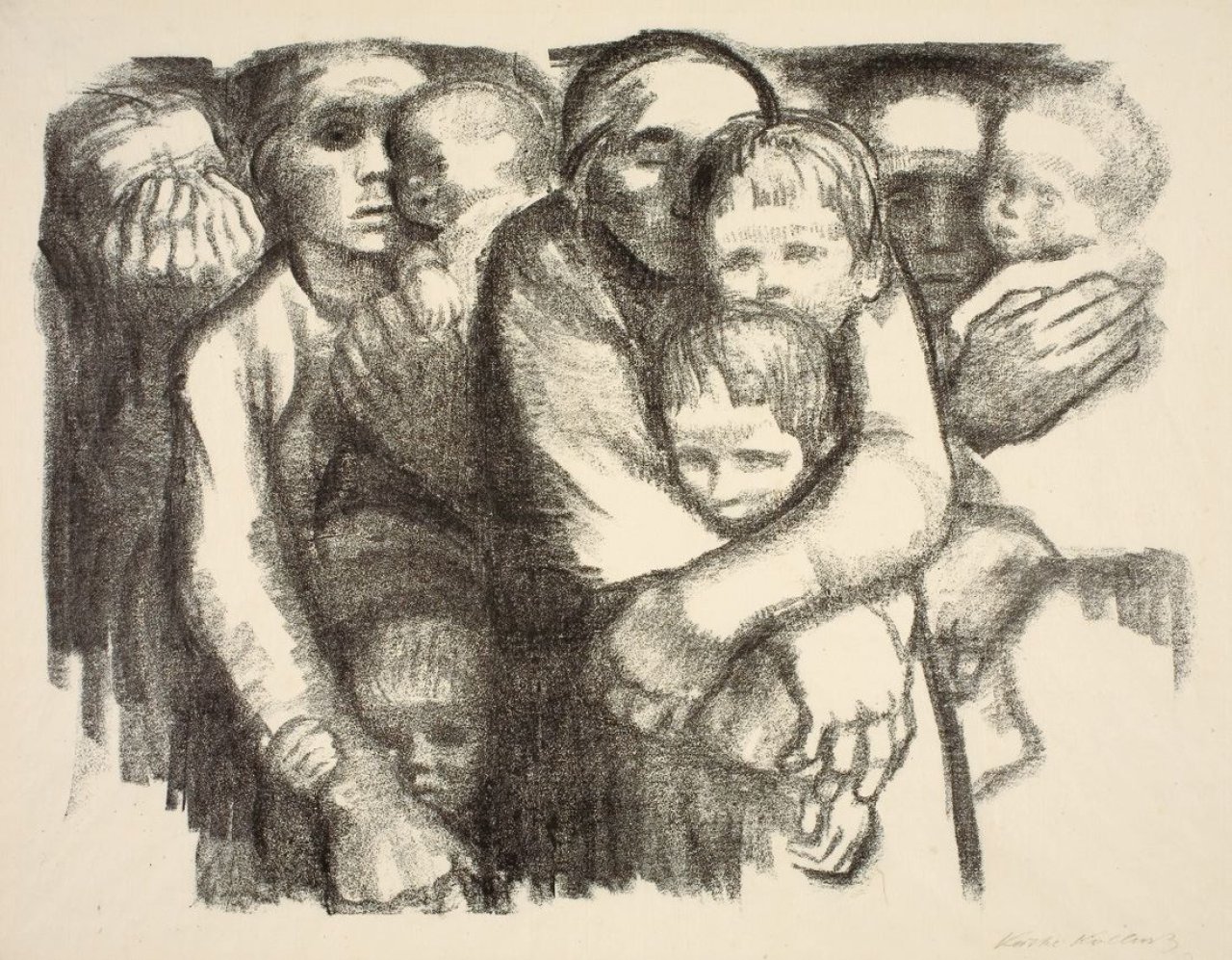Auf diesem Bild ist das folgende Kunstwerk zu sehen: Käthe Kollwitz. „Mütter“. 1919.