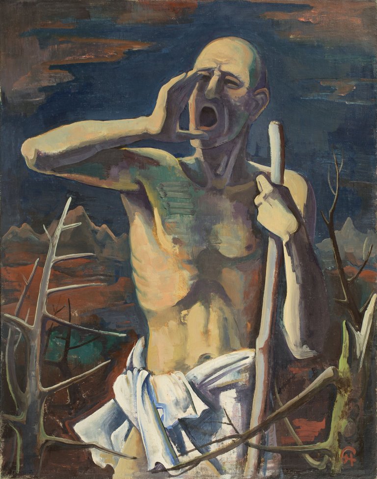 Auf diesem Bild ist das folgende Kunstwerk zu sehen: Karl Hofer. „Der Rufer“. 1938.