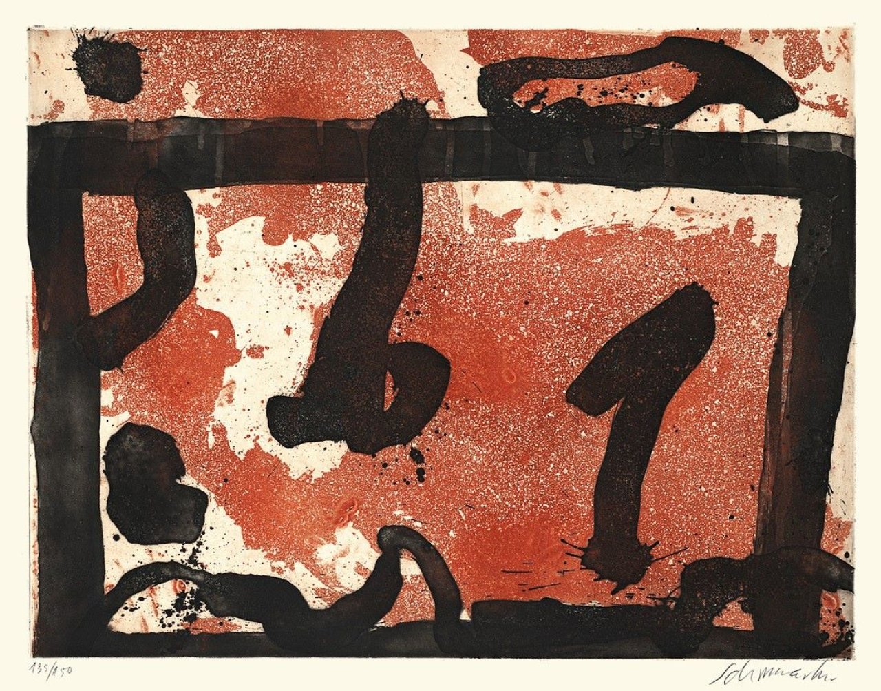 This picture shows the following artwork: Emil Schumacher. „2/1983“. 1983.