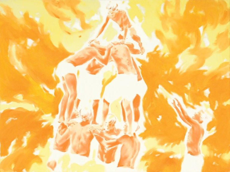 Auf diesem Bild ist das folgende Kunstwerk zu sehen: Norbert Bisky. „Fegefeuer Nummer Zwei“. 2004.