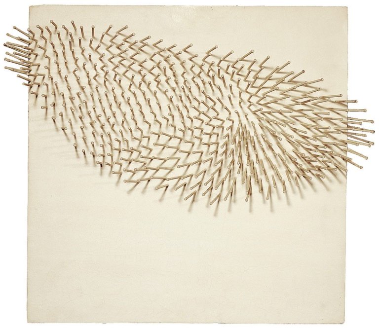 Auf diesem Bild ist das folgende Kunstwerk zu sehen: Günther Uecker. Ohne Titel (Wolke). Um 1964.