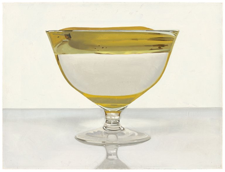 Auf diesem Bild ist das folgende Kunstwerk zu sehen: Peter Dreher. „Vitrine mit Banane II“. 2000.