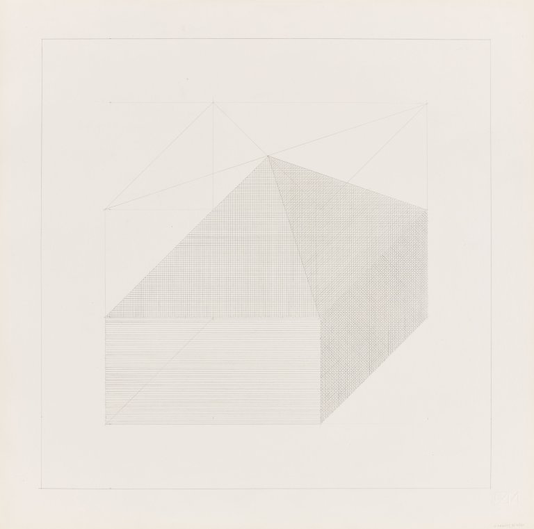 Auf diesem Bild ist das folgende Kunstwerk zu sehen: Sol LeWitt. Form Derived from a Cube. 1982.
