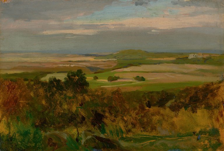 Auf diesem Bild ist das folgende Kunstwerk zu sehen: Carl Irmer. Landschaftsstudie.