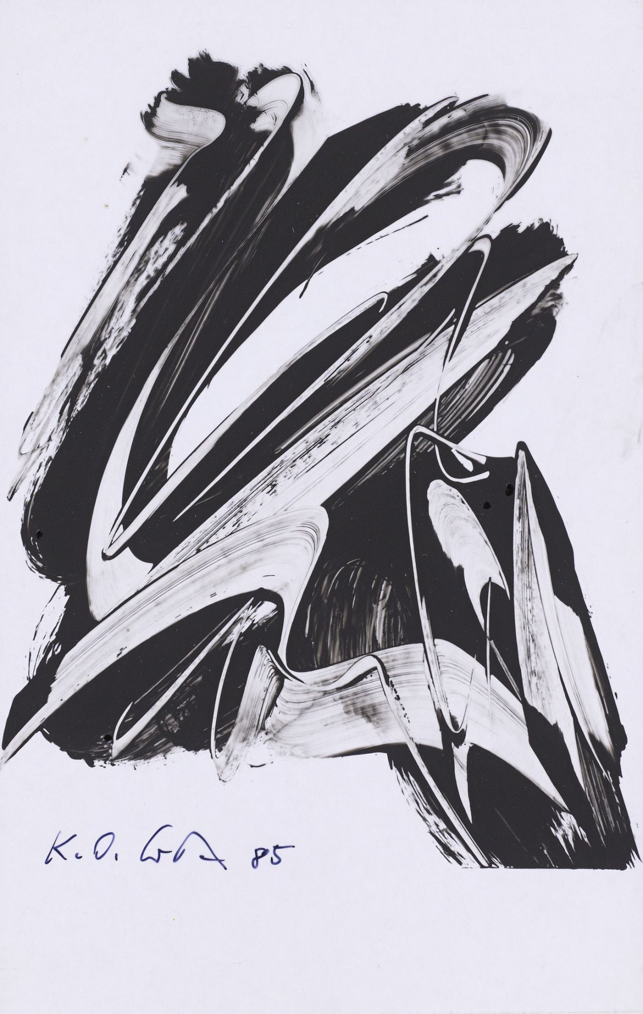Auf diesem Bild ist das folgende Kunstwerk zu sehen: Karl Otto Götz. Ohne Titel. 1985.