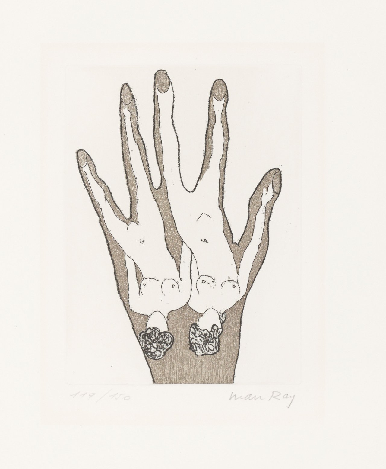 Auf diesem Bild ist das folgende Kunstwerk zu sehen:  Man Ray. Aus: „Electro-magie“. 1972.