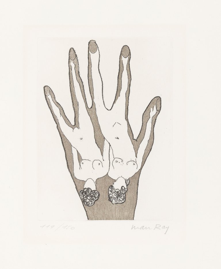 Auf diesem Bild ist das folgende Kunstwerk zu sehen:  Man Ray. Aus: „Electro-magie“. 1972.