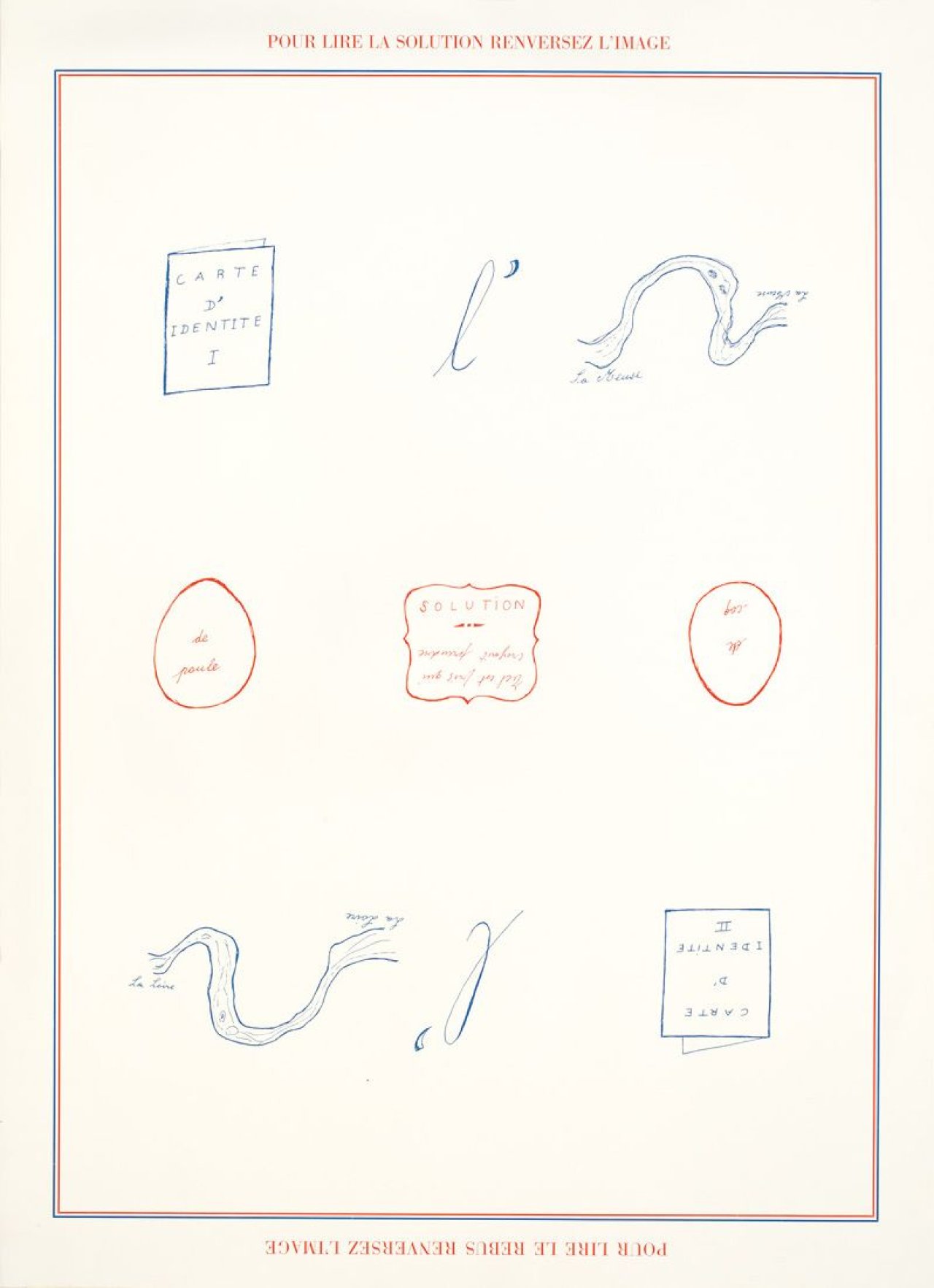 Auf diesem Bild ist das folgende Kunstwerk zu sehen: Marcel Broodthaers. „Rébus“. 1973.