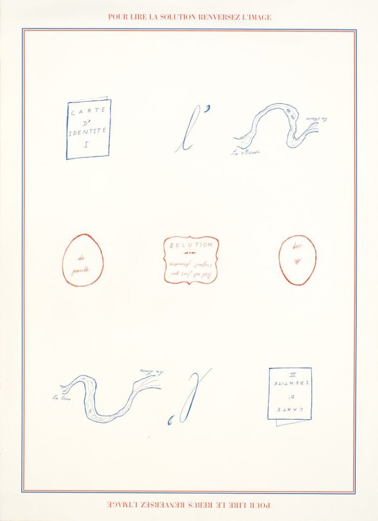 Auf diesem Bild ist das folgende Kunstwerk zu sehen: Marcel Broodthaers. „Rébus“. 1973.