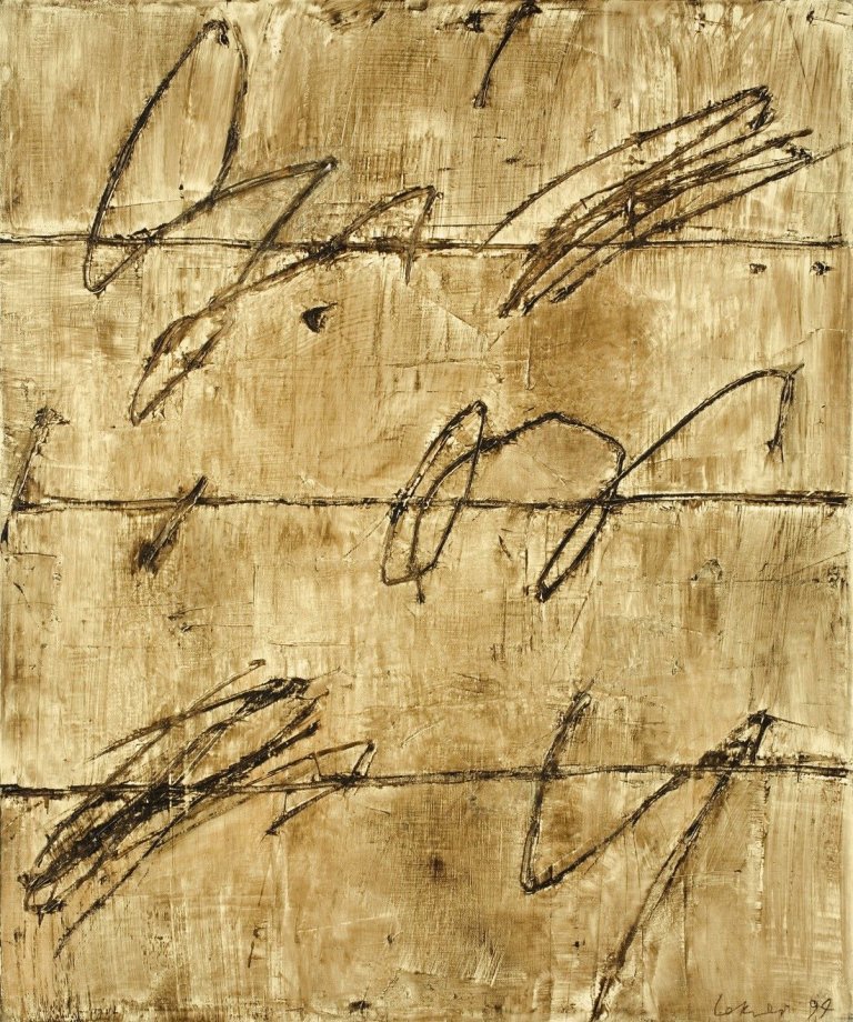 Auf diesem Bild ist das folgende Kunstwerk zu sehen: László Lakner. „Lettre imaginaire“. 1994.