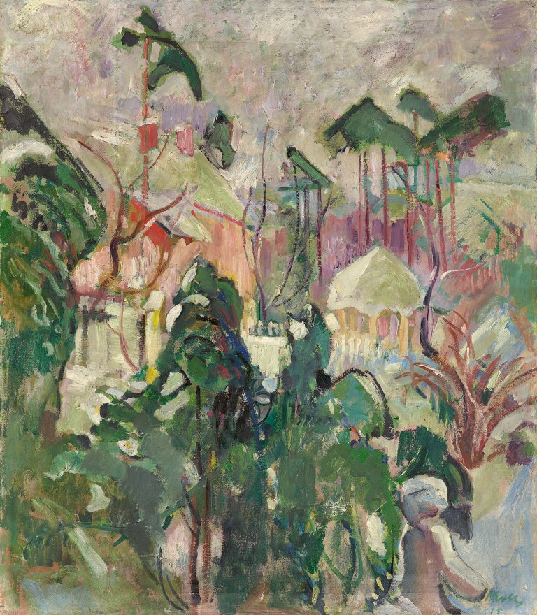 Auf diesem Bild ist das folgende Kunstwerk zu sehen: Oskar Moll. „Grunewaldlandschaft im Winter“. 1915.