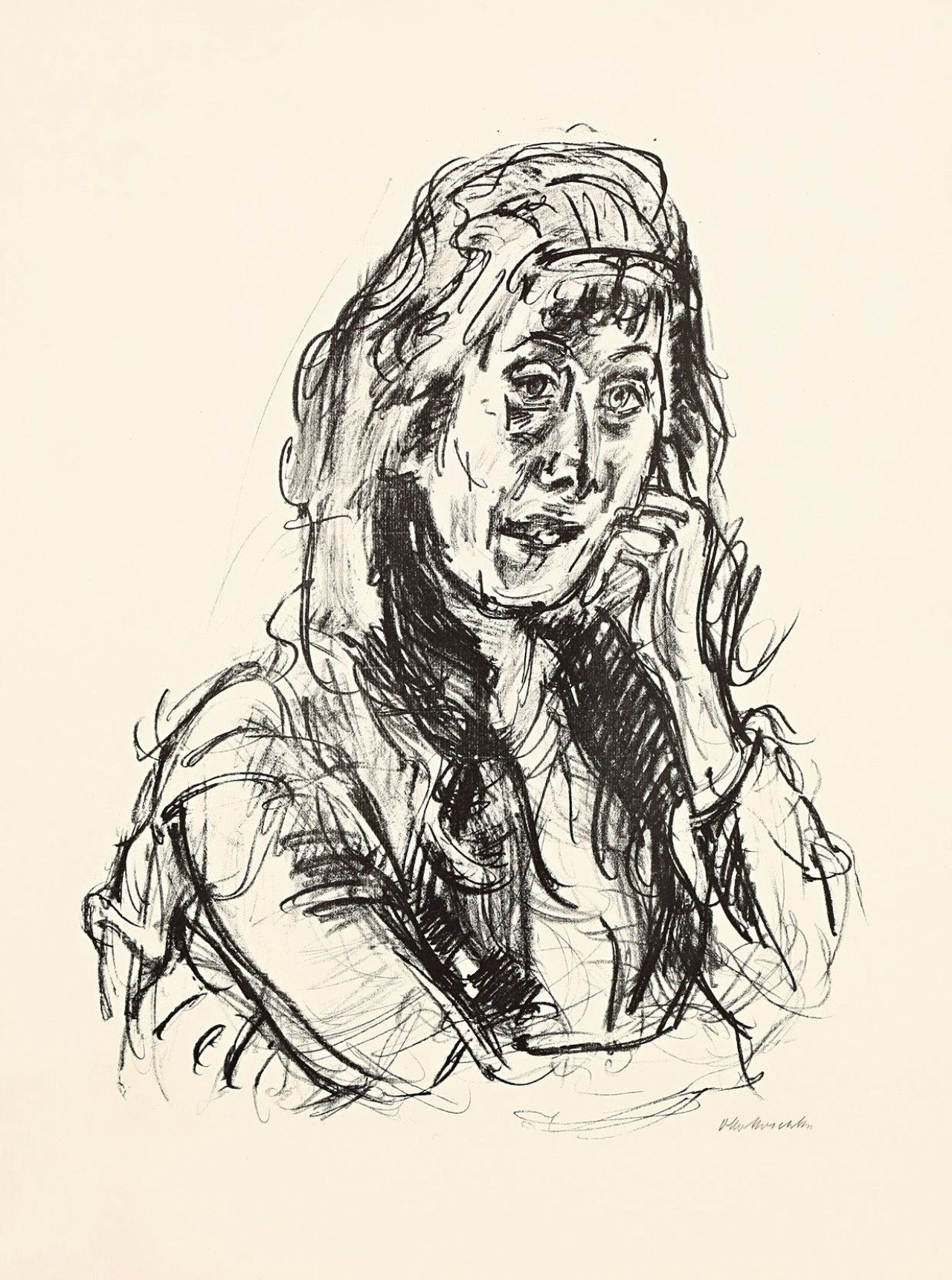 Auf diesem Bild ist das folgende Kunstwerk zu sehen: Oskar Kokoschka. „Corona II“. 1918.