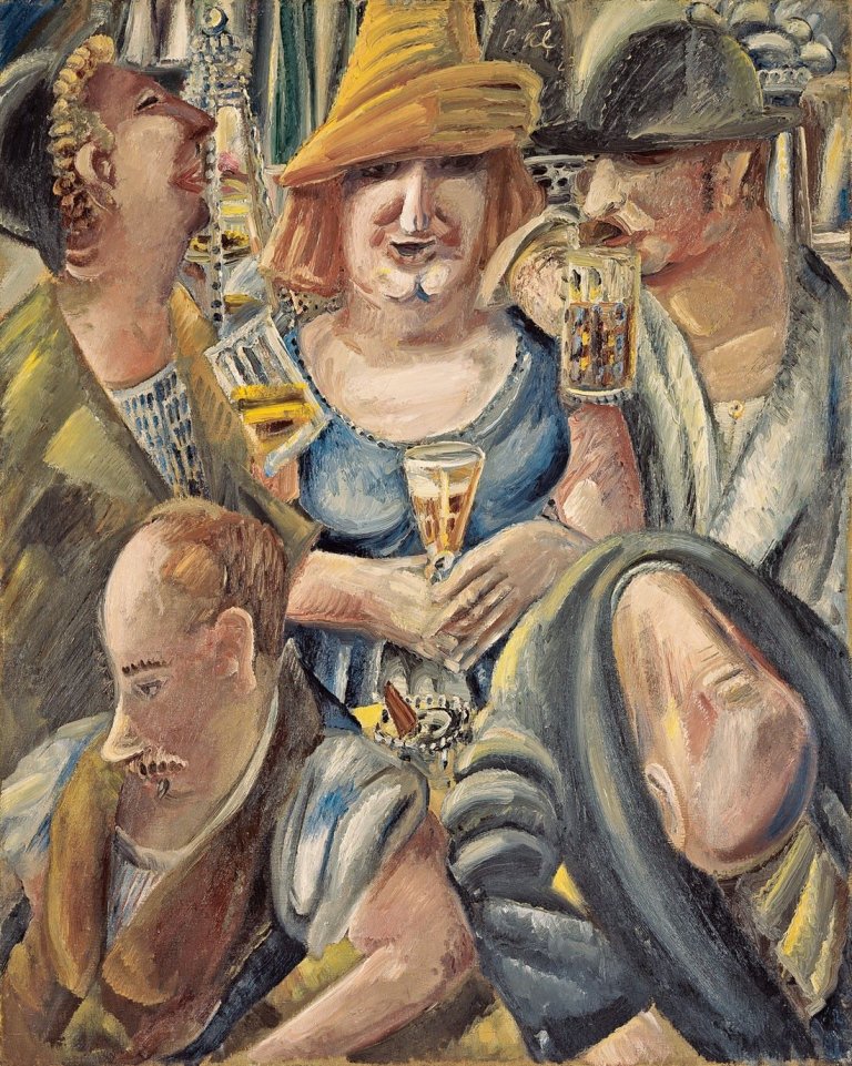 Auf diesem Bild ist das folgende Kunstwerk zu sehen: Paul Kleinschmidt. „Betrunkene Gesellschaft“. 1927.