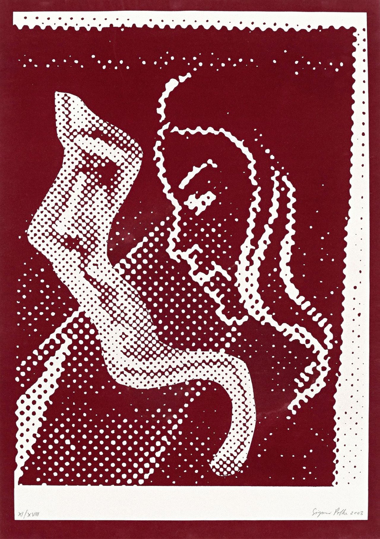 This picture shows the following artwork: Sigmar Polke. „Doppelprofil“. 2003.