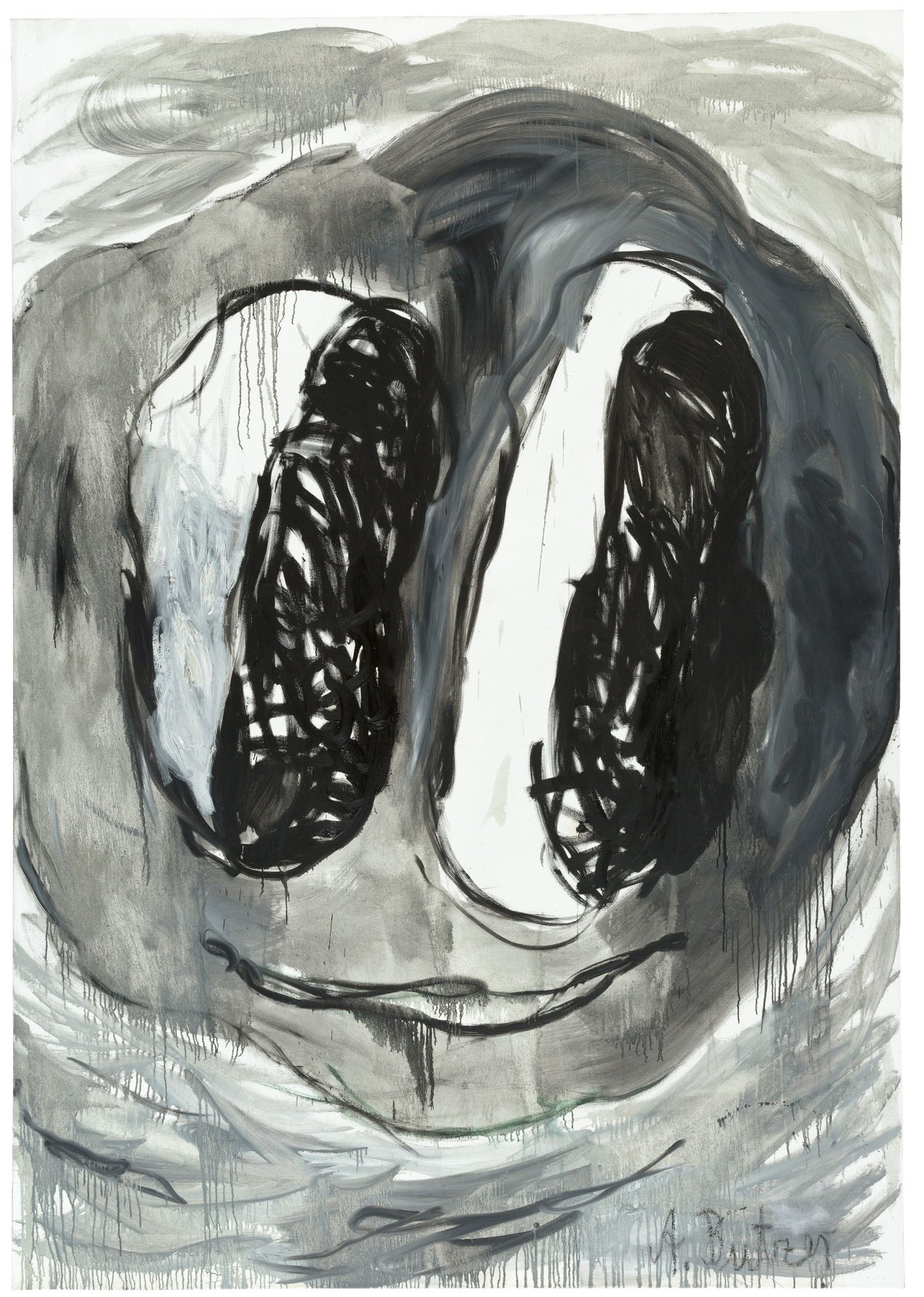Auf diesem Bild ist das folgende Kunstwerk zu sehen: André Butzer. „Friedens – Siemens XIII“. 2003.
