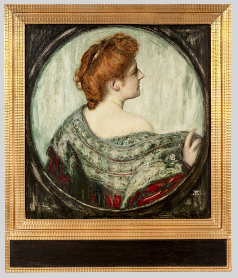 Auf diesem Bild ist das folgende Kunstwerk zu sehen: Franz von Stuck. Erna Hanfstaengl (?). Wohl um 1900.