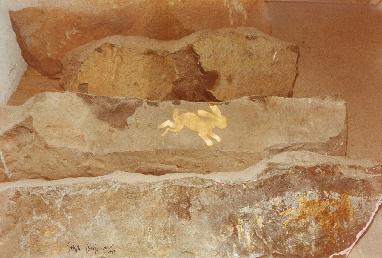 This picture shows the following artwork: Joseph Beuys. „Steinhase“. 1982.