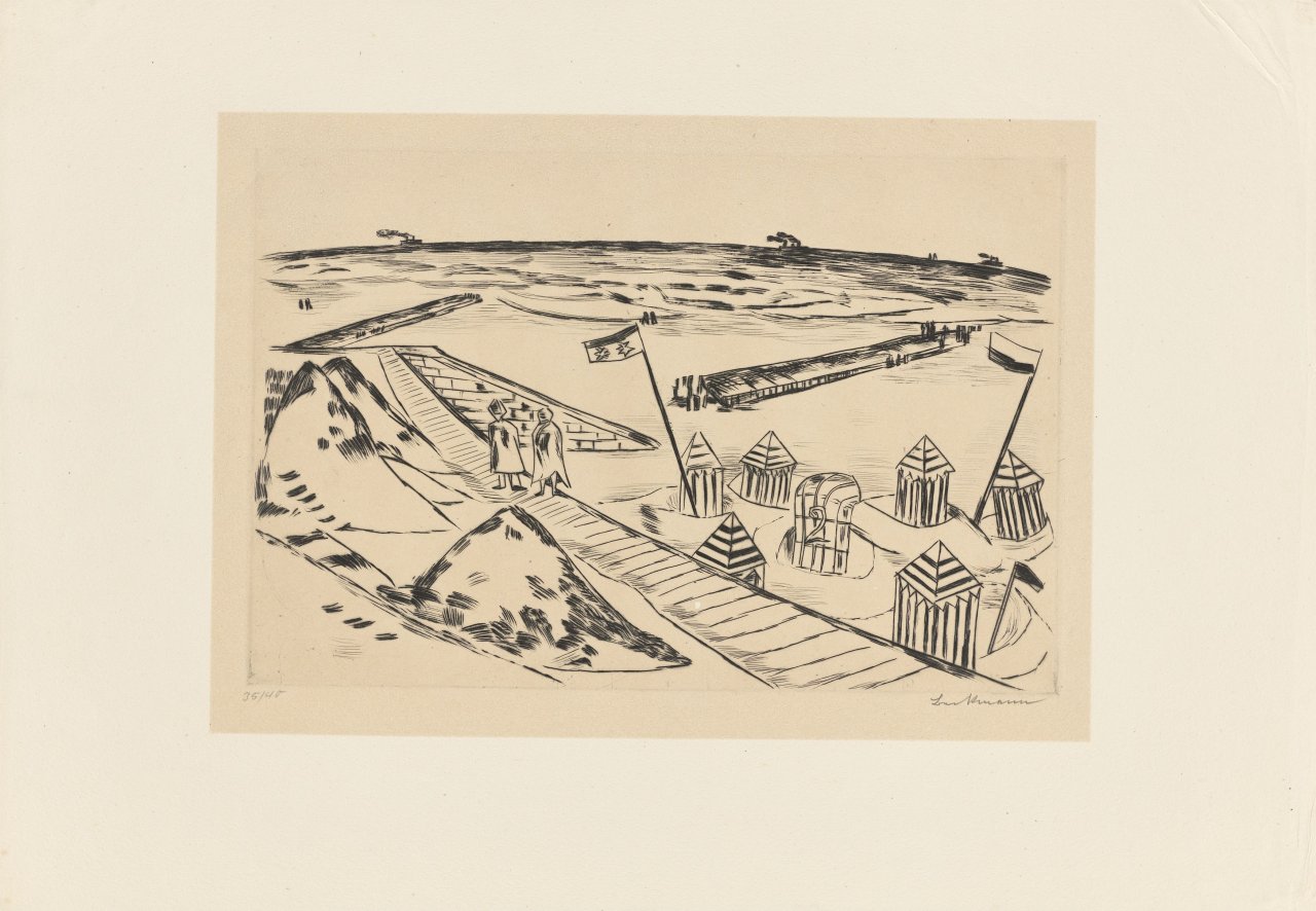 Auf diesem Bild ist das folgende Kunstwerk zu sehen: Max Beckmann. „Strand“. 1922.