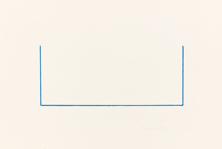 Auf diesem Bild ist das folgende Kunstwerk zu sehen: Fred Sandback. „Ohne Titel“. 1975.