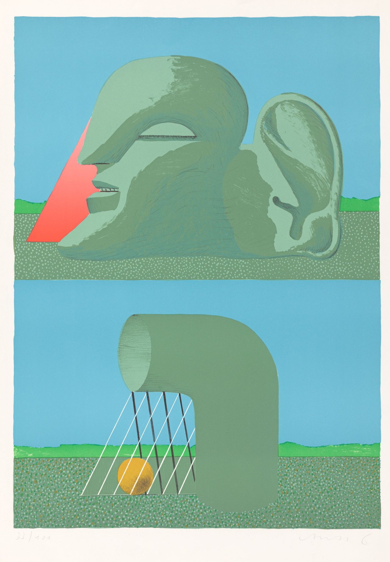 This picture shows the following artwork: Horst Antes. „Blatt für Donaueschingen“. 1975.