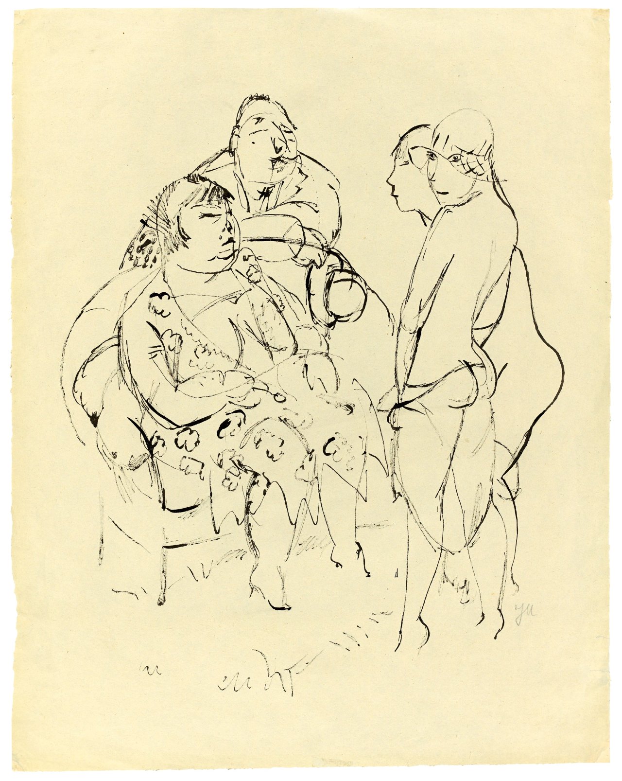 Auf diesem Bild ist das folgende Kunstwerk zu sehen: Jeanne Mammen. „Die Wahl“. Um 1930/32.