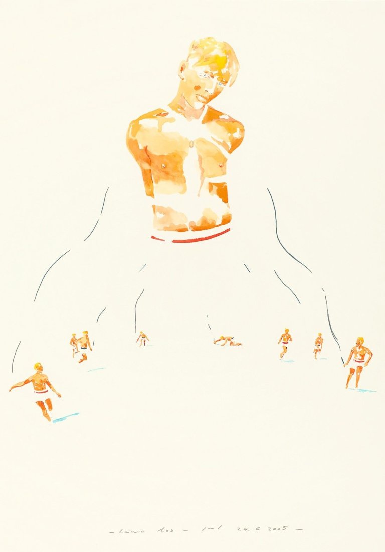 Auf diesem Bild ist das folgende Kunstwerk zu sehen: Norbert Bisky. „Leinen los“. 2005.