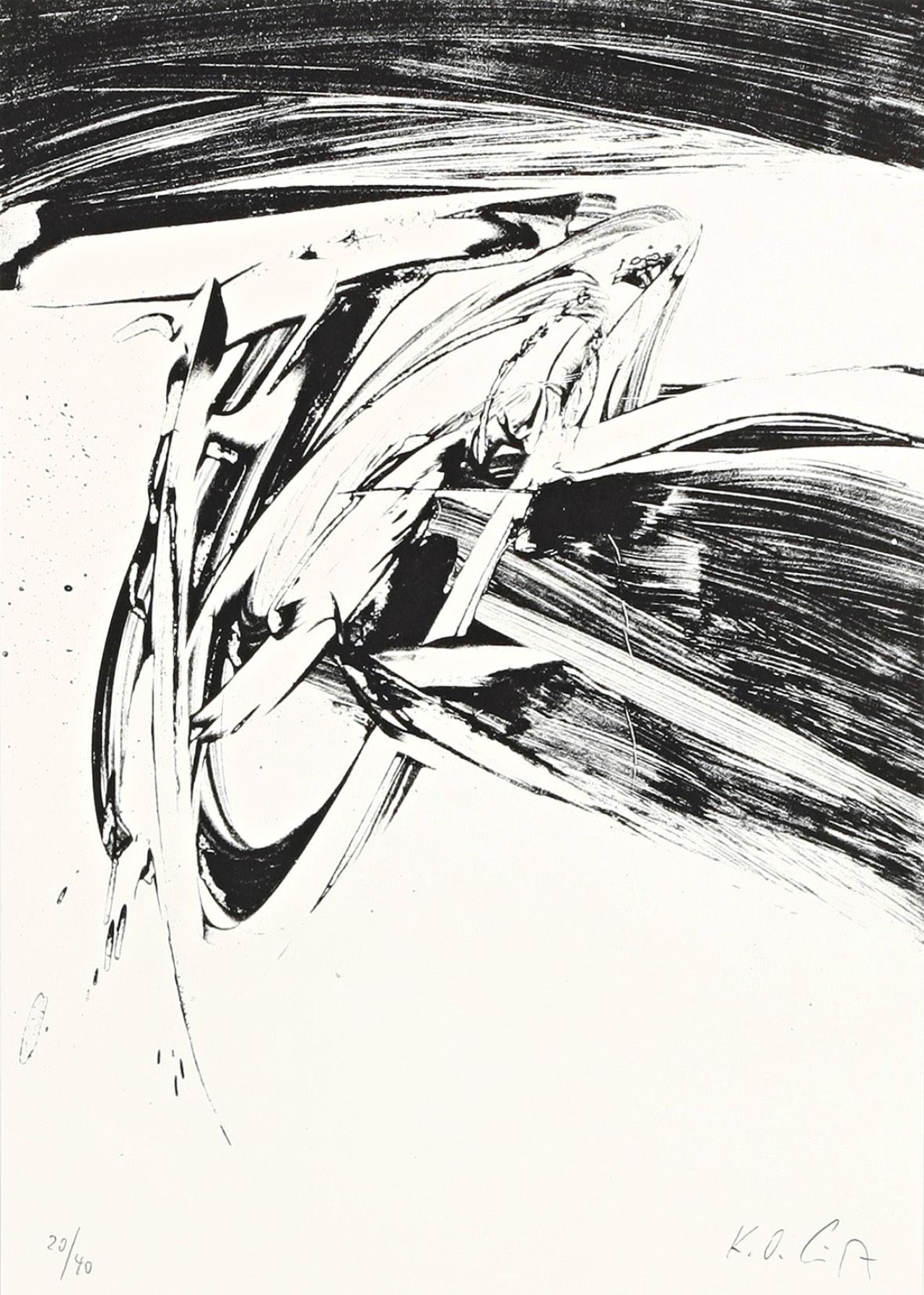 Auf diesem Bild ist das folgende Kunstwerk zu sehen: Karl Otto Götz. „Stadtplan“. 1963.