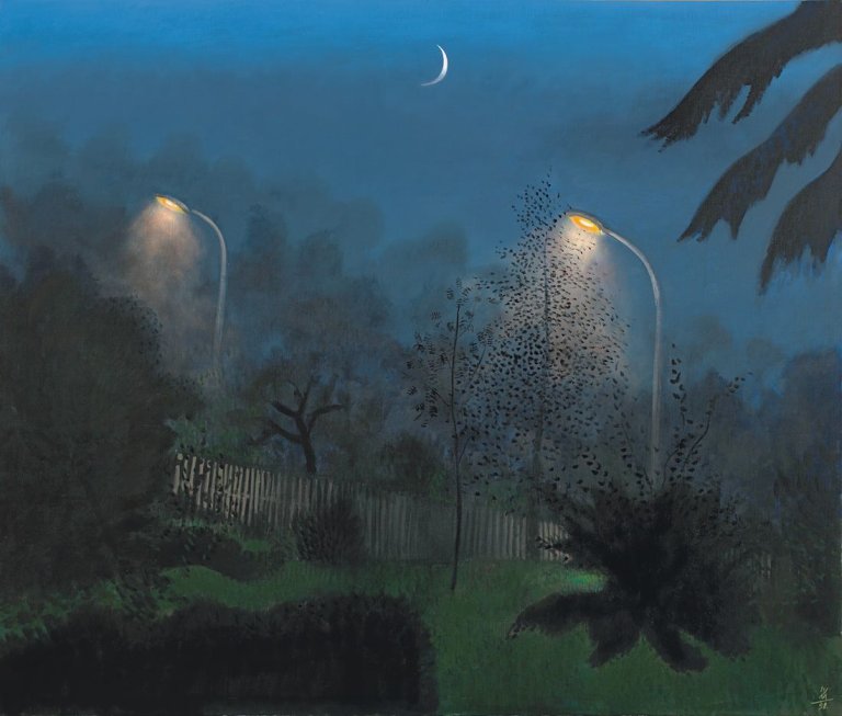 Auf diesem Bild ist das folgende Kunstwerk zu sehen: Wolfgang Mattheuer. „Abendnebellandschaft“. 1992.