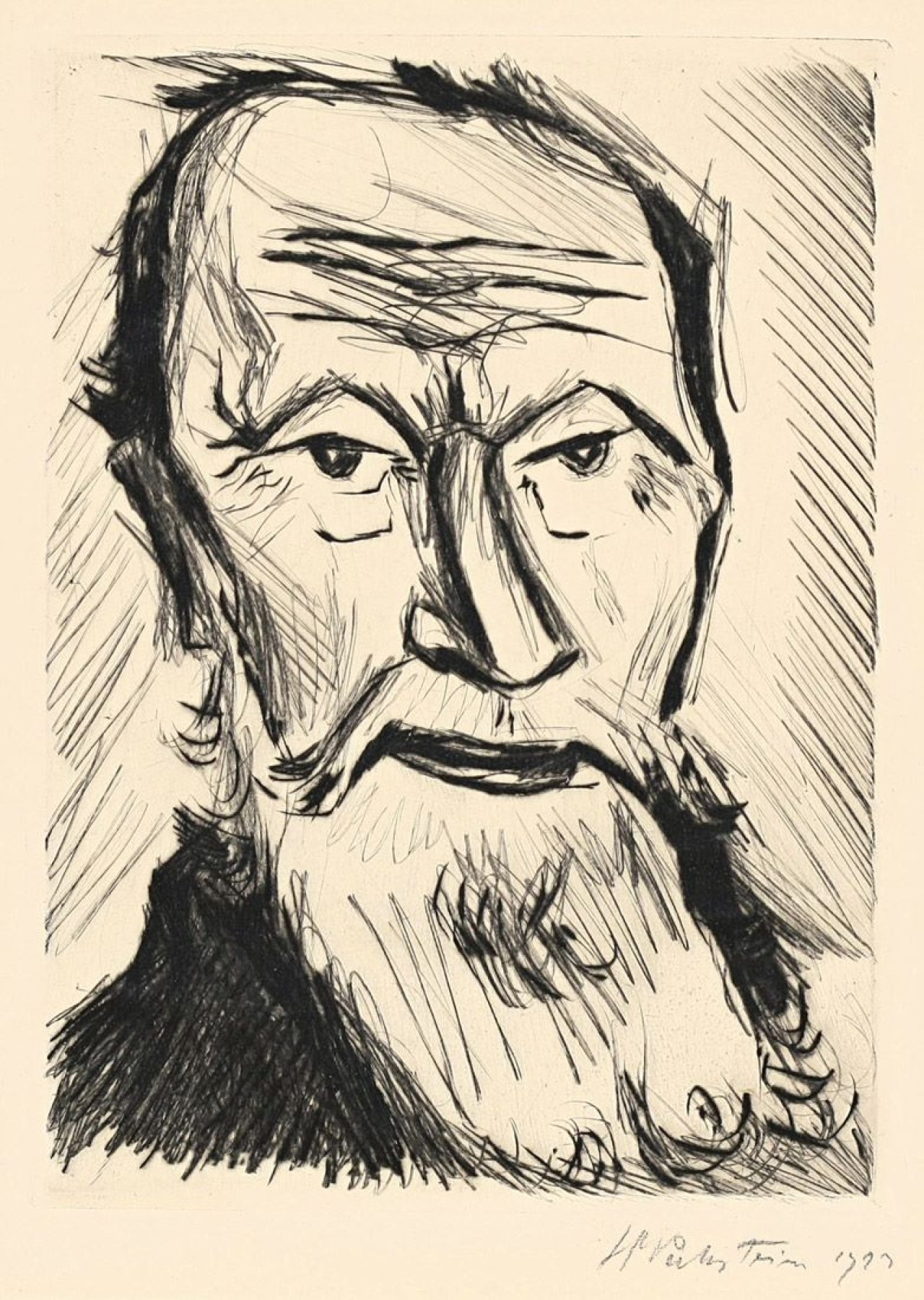 Auf diesem Bild ist das folgende Kunstwerk zu sehen: Max Pechstein. „Ein Friese“. 1922.