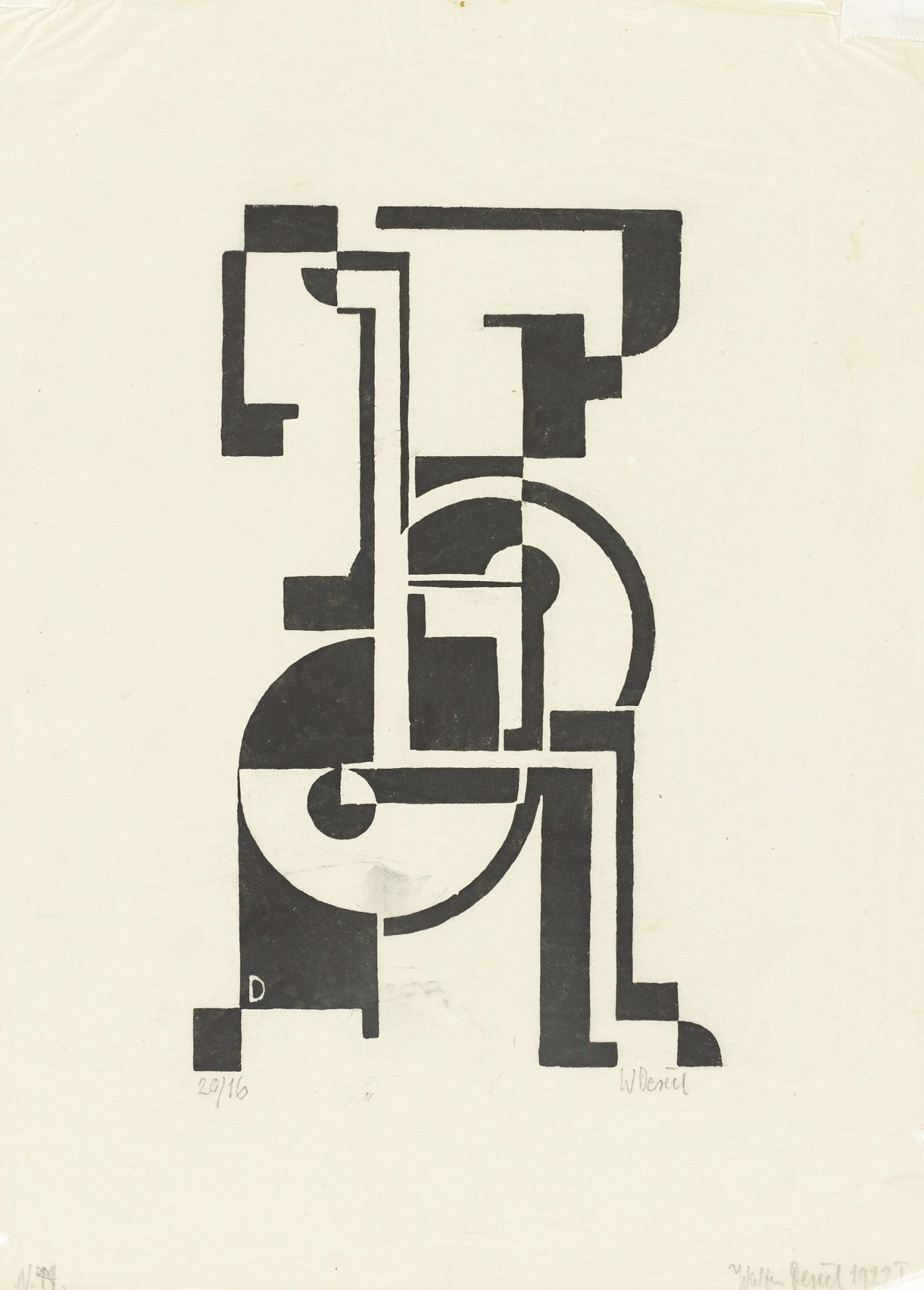 This picture shows the following artwork: Walter Dexel. „Figuration 1922 I“. 1922.
