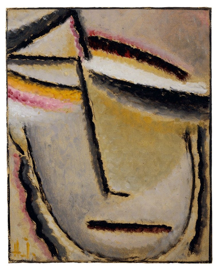 Auf diesem Bild ist das folgende Kunstwerk zu sehen: Alexej von Jawlensky. „Abstrakter Kopf“. Um 1927.