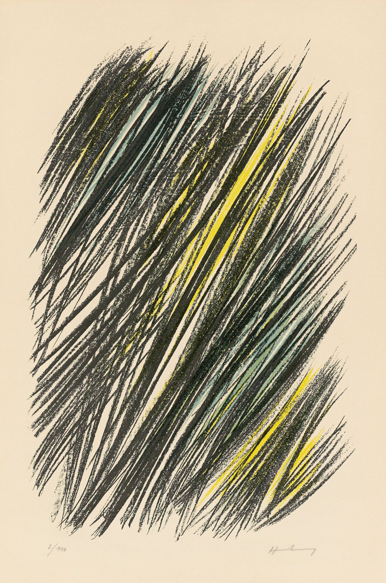 This picture shows the following artwork: Hans Hartung. „L-19“. 1957.
