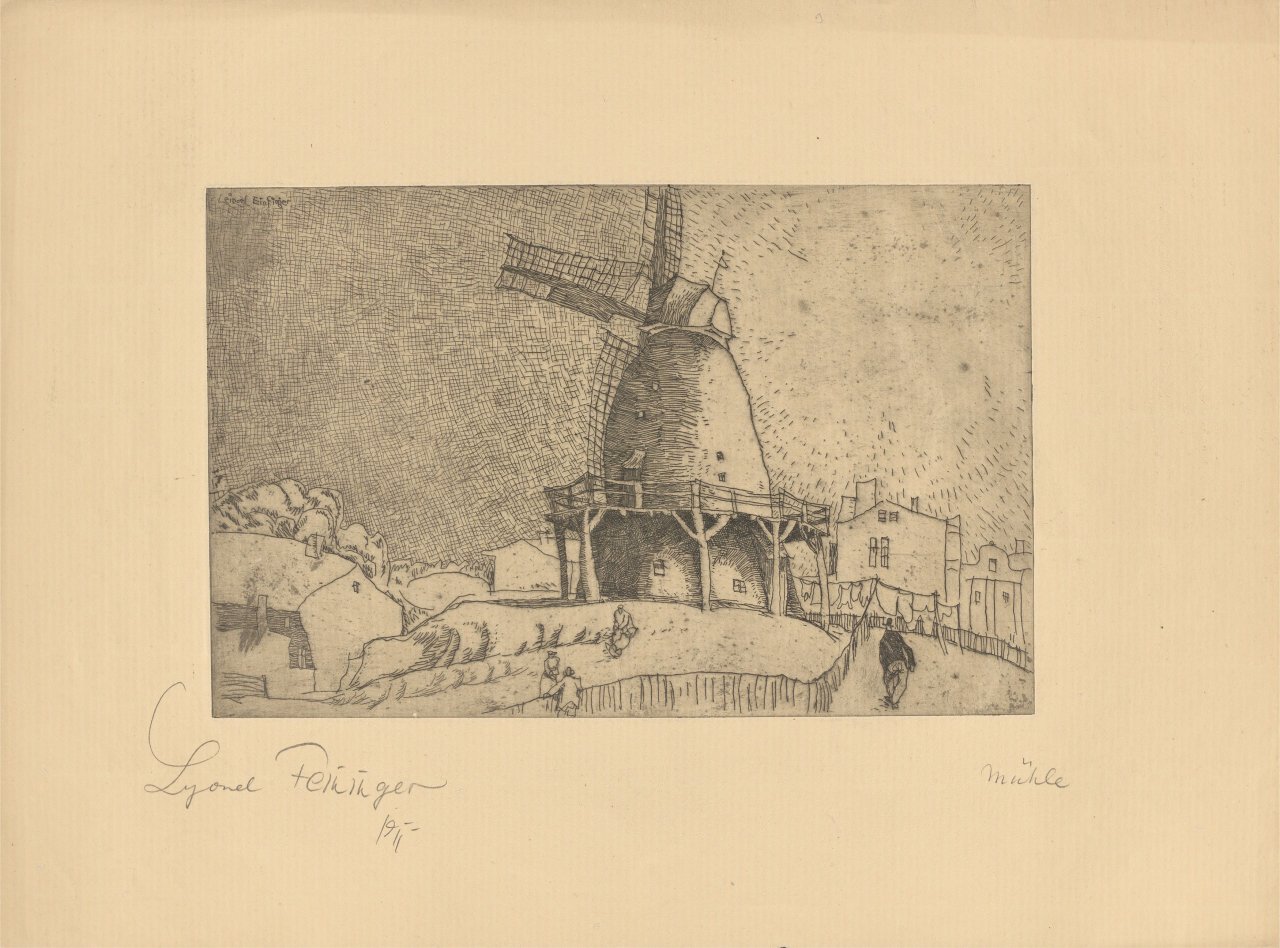 This picture shows the following artwork: Lyonel Feininger. ”Alte Windmühle (Mühle)”. 1911/12.