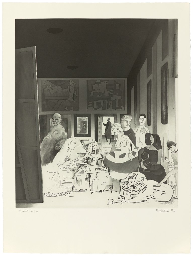 Auf diesem Bild ist das folgende Kunstwerk zu sehen: Richard Hamilton. „Picasso´s meninas“. 1973.