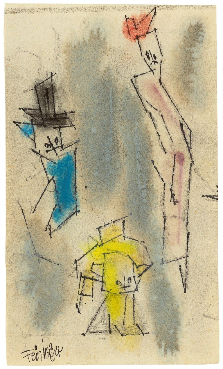 Auf diesem Bild ist das folgende Kunstwerk zu sehen: Lyonel Feininger. Ghosties. Um 1953-55.