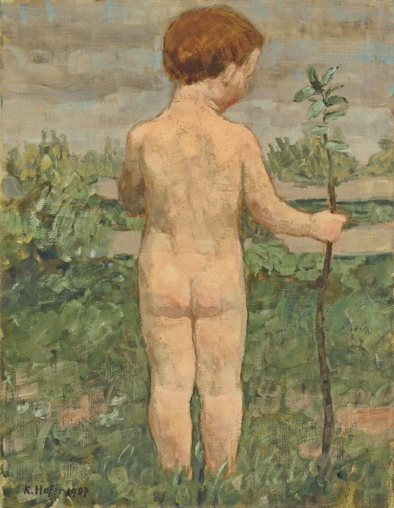 Auf diesem Bild ist das folgende Kunstwerk zu sehen: Karl Hofer. „Carlino“. 1907.