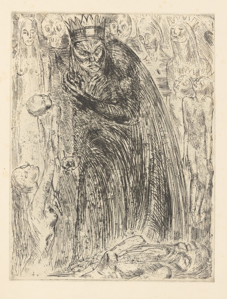 Auf diesem Bild ist das folgende Kunstwerk zu sehen: Wilhelm Lehmbruck. „Macbeth V“. 1918.
