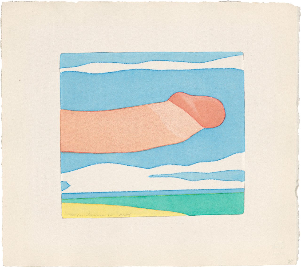 Auf diesem Bild ist das folgende Kunstwerk zu sehen: Tom Wesselmann. „Seascape Penis“. 1978.