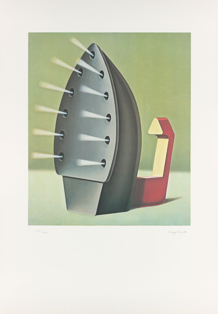 This picture shows the following artwork: Konrad Klapheck. ”Bügeleisen (Dragon du Foyer)”. 1980.