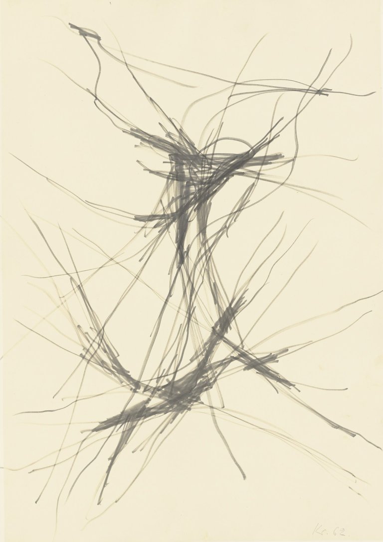 Auf diesem Bild ist das folgende Kunstwerk zu sehen: Norbert Kricke. Ohne Titel. 1962.