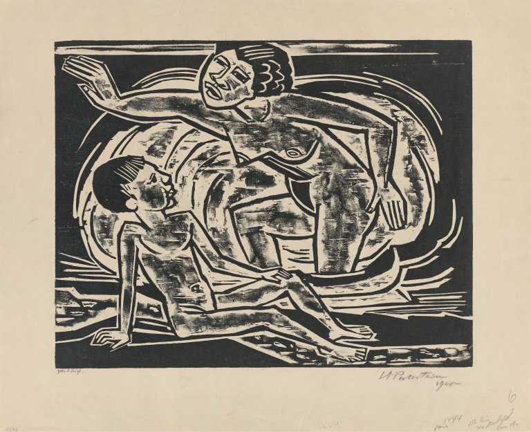Auf diesem Bild ist das folgende Kunstwerk zu sehen: Max Pechstein. „Im Wasser“. 1920.