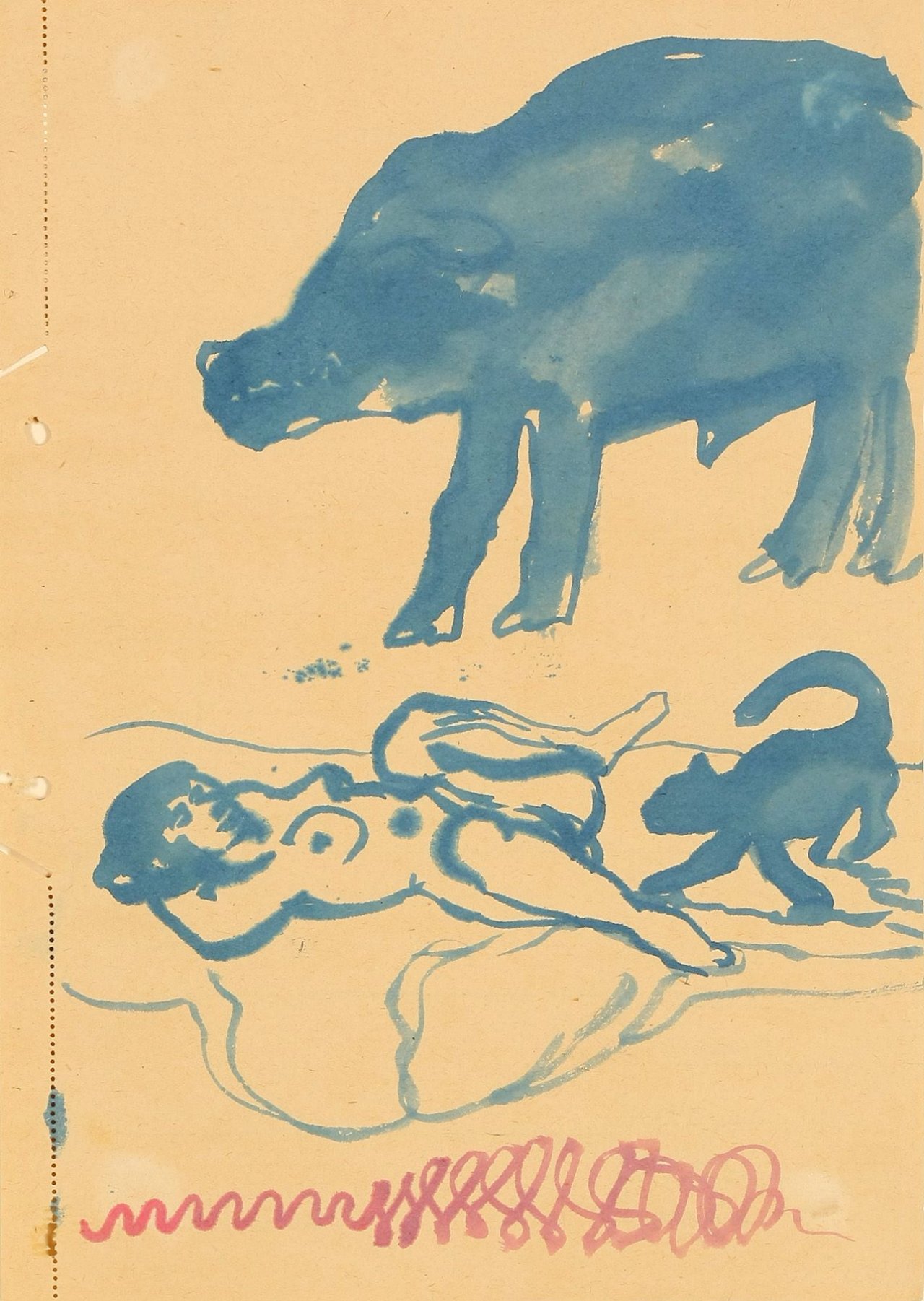 Auf diesem Bild ist das folgende Kunstwerk zu sehen: A.R. Penck. ohne Titel. 1960er-Jahre.