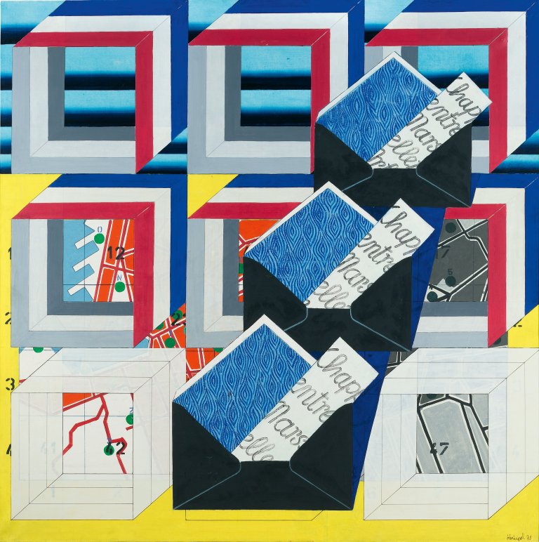 Auf diesem Bild ist das folgende Kunstwerk zu sehen: Ulrich Knispel. „Briefe aus M.“. 1970.