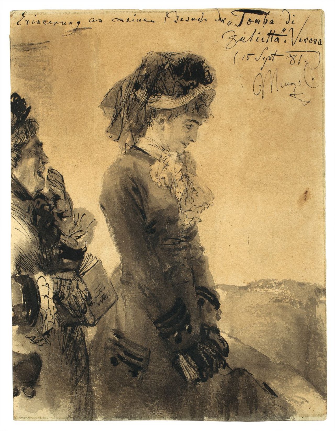 Auf diesem Bild ist das folgende Kunstwerk zu sehen: Adolph Menzel. „Tomba di Julietta“. (Nach) 1881.
