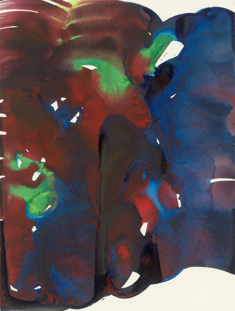 Auf diesem Bild ist das folgende Kunstwerk zu sehen: Katharina Grosse. Ohne Titel. 2022.